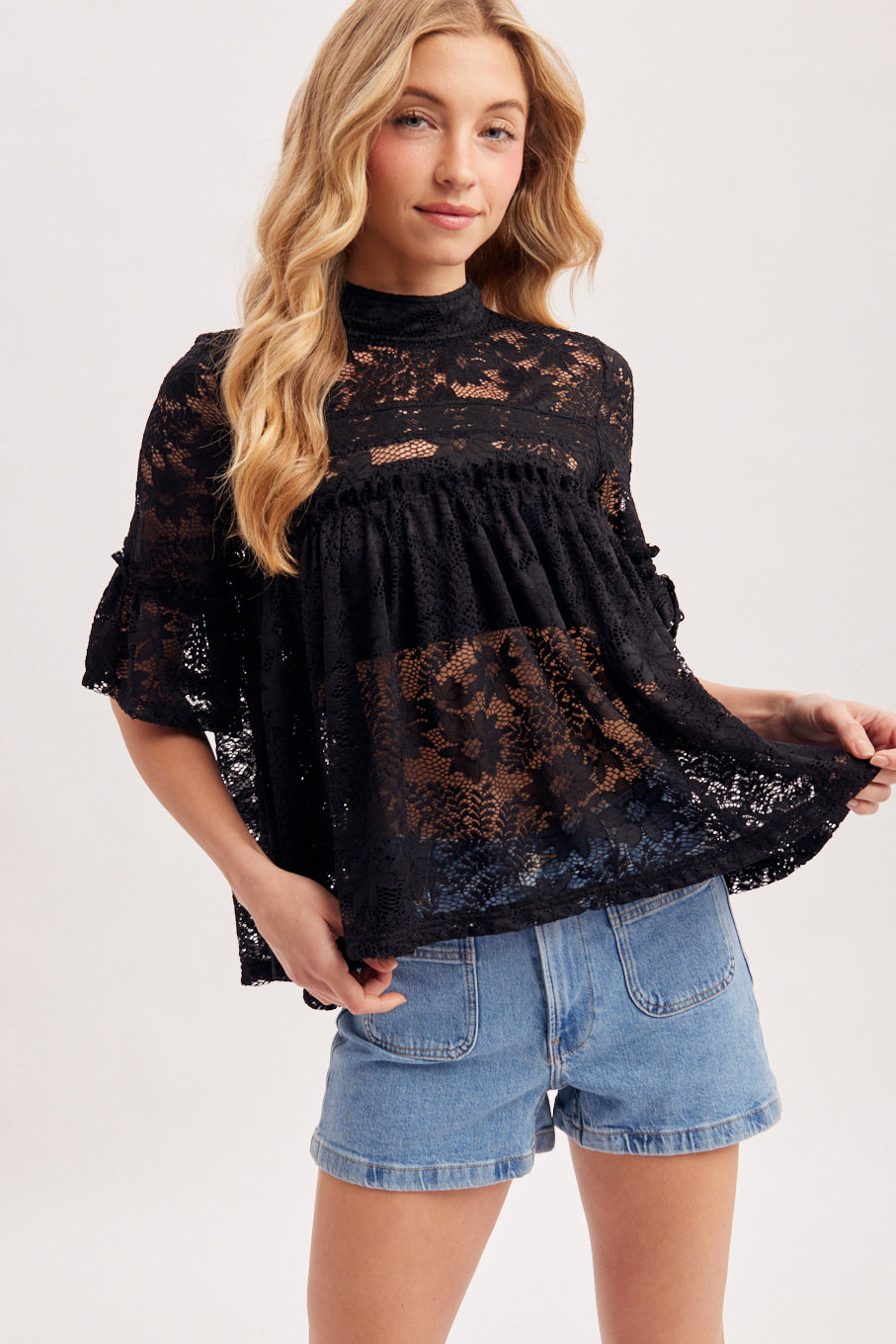 Blusa Mock Babydoll