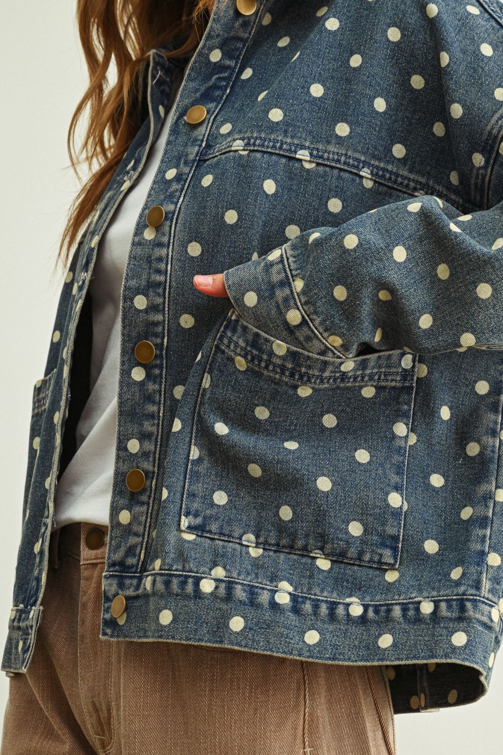 Chamarra Polka Denim
