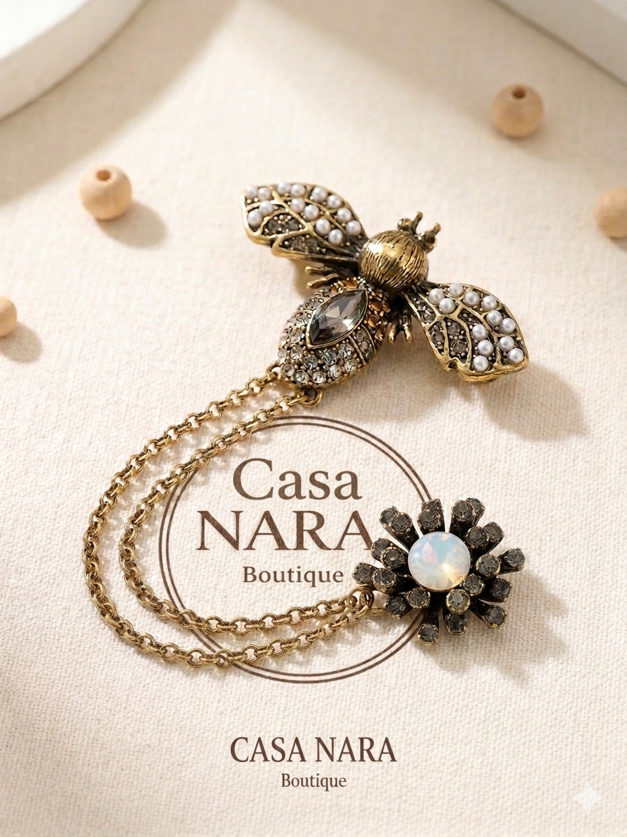 Broche Abeja Doble